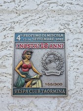 Vespa Club d'italia placca metallica badge plaque plakette rare numbered