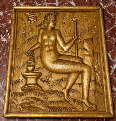 Panneau sculpté chêne - en,