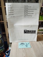 Manuel Guide Altec Lansing