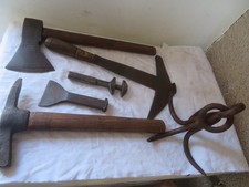 6 x outil ancien grappin puits