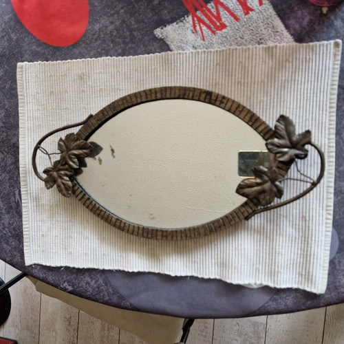 Art déco miroir fer forgé - art,