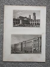 Marche St Germain & Garde Meuble, Paris - Antique Print - 1831