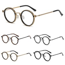 Lunettes Lecture Unisexe Style Retro Monture Ellipse Metal Anti Lumiere Bleue