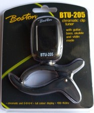 Boston BTU-205,Chromatic Clip-Tuner (Aussi G+B + U + V),430-450Hz ,Violin Clip