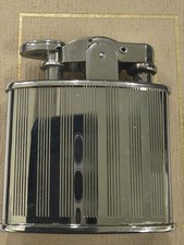 Briquet argent Ronson avec étui en cuir cadeau de collection