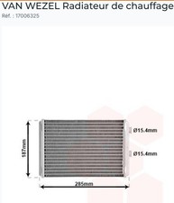 VAN WEZEL 17006325 Radiateur