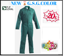 Combinaison Homme De Travail En Coton 100% MASSAUA Verte Taille 64