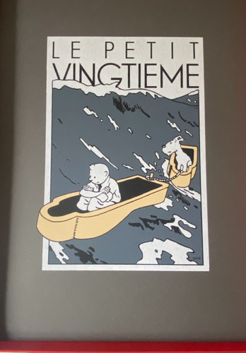 Herge rare serigraphie tintin - serigraphie,