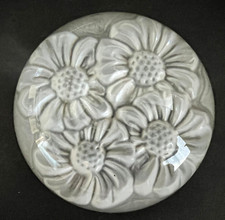 Presse Papier Cristal Fleurs