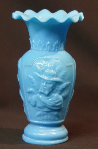 1900 vase pot opaline bleu - aa,