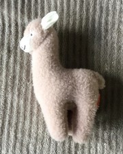 Peluche Doudou Lama rose blanc