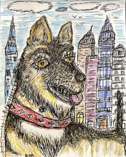 Dessin chien berger allemand - dessin,