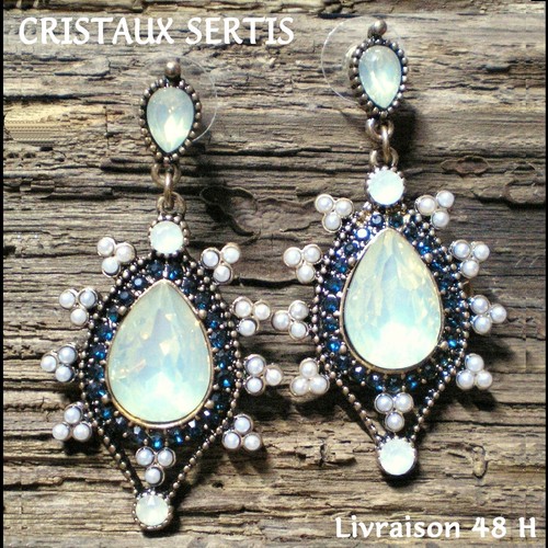 Boucles oreille perles - d'oreille,
