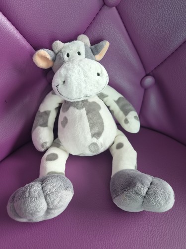 Doudou vache blanc gris - doudou,