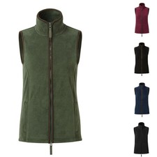 Premier Womens Plain Zip Up Sleeveless Fleece Body Warmer Gilet Warm Waistcoat