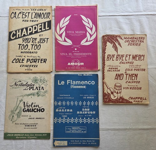 Lot partitions musique 1960 - partitions,