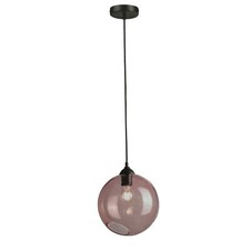 Suspension Brillante Viviana En Verre/Rose Clair Ø25Cm Max. 60W E27 Réglable