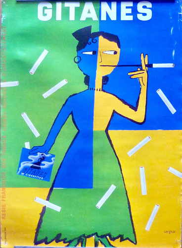 Affiche pub cigarettes gitanes - affiche,