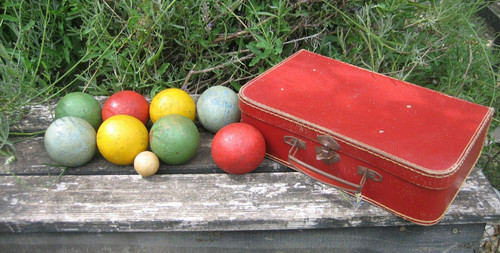 Ancien jouet jeu boules - ancien,