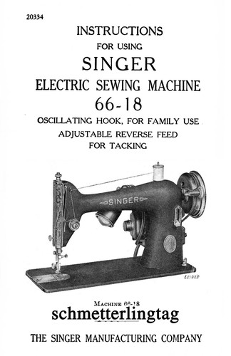 Singer sewing machine manual - singer,