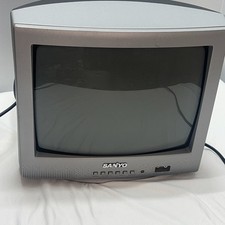 Vintage Sanyo DS13204 13" CRT TV A/V Inputs Retro Gaming - No Remote