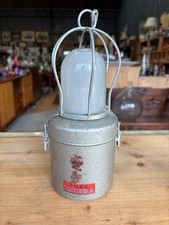 Vintage Industrial Workshop Lamp “Mazda Batteries” 1940s/50s
