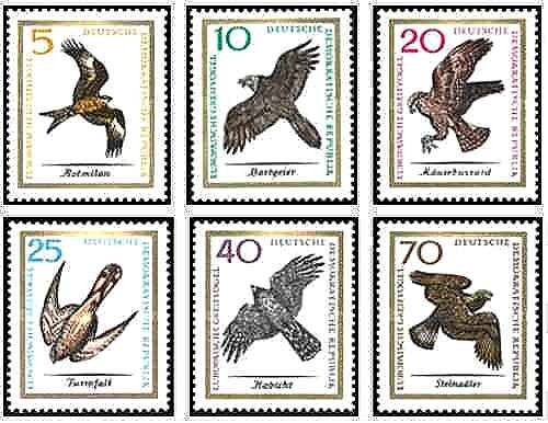 Timbres oiseaux rapaces - timbres,