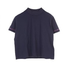 HERMES Kanoe T-shirt #36 short sleeves 3E4621DL cotton Navy Red