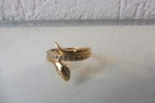 Bague Pierre Lang, Serpent Doré Avec Pierres, Taille 56 (7)