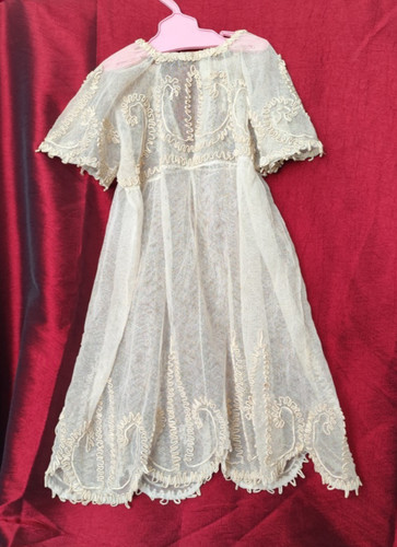 Superbe robe ancienne tulle - ancienne,