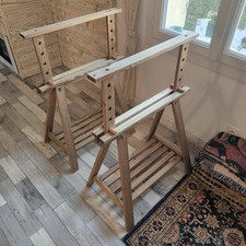 Lot de 2 Tréteaux pin