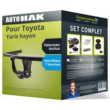 Attelage col de cygne pour Toyota Yaris hayon 05- avec Faisceau s. 7 broches TOP