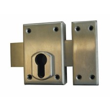 Verrou en applique - inox -