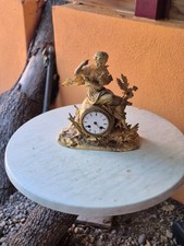 Horloge Pendule Bronze ? Sujet féminin 19e Ancien