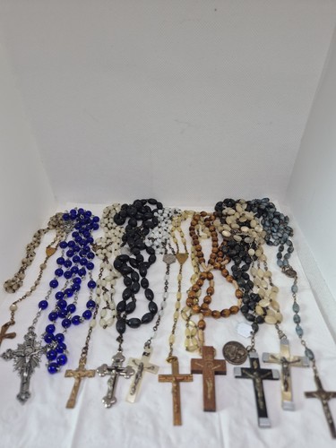 Lot anciens chapelets nacre - lot, 10