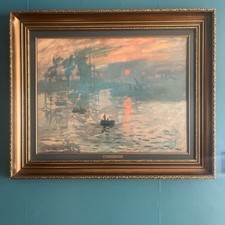 XERART  Claude Monet painting on canvas Reproduction Rare IMPRESSION SUNRISE