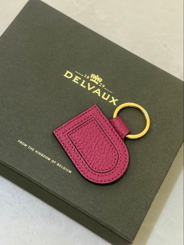 Delvaux pink leather keyring - leather,