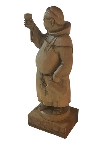 Figurine bois moine avec - figurine, «