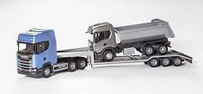 EMEK - Camion bleu avec porte-engin 3 essieux et SCANIA G500 6x4 – SCANIA S 6...