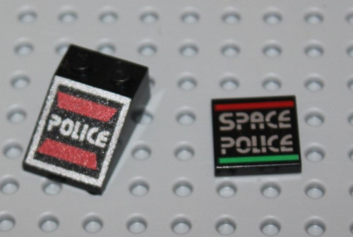 Lego black slope with space - black,