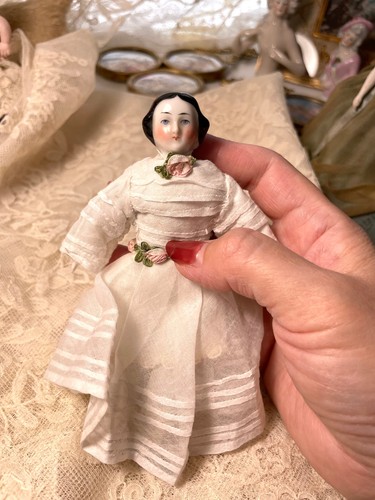 Antique bisque head doll - head, –
