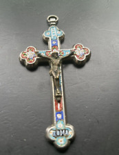Antique Roma Micro Mosaic Pectoral Cross