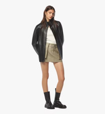 MCM Black Blouson Leather Moto Jacket Coat Size XL $3250 NEW Mens Unisex