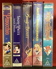 Disney VHS Video Bulk Lot x 5 Retro Vintage Video Cassettes Lot 104