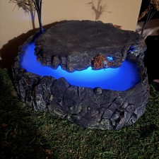 Dept 56 Halloween "Foggy Point Platform" with replacement fogger 2 trees #809379