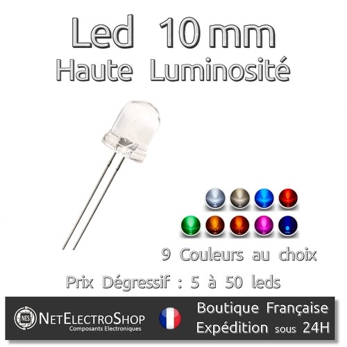Led 10mm haute luminosité 9 - led,