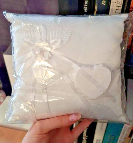 Coussin porte alliances blanc - coussin,
