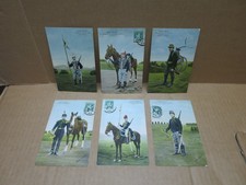 MILITARIA BELGIAN ARMY 6 Card Set Regiments Uniforms