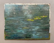 Nénuphars, huile sur panneau