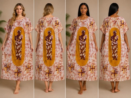 Boubou femme batik - batik, bassam